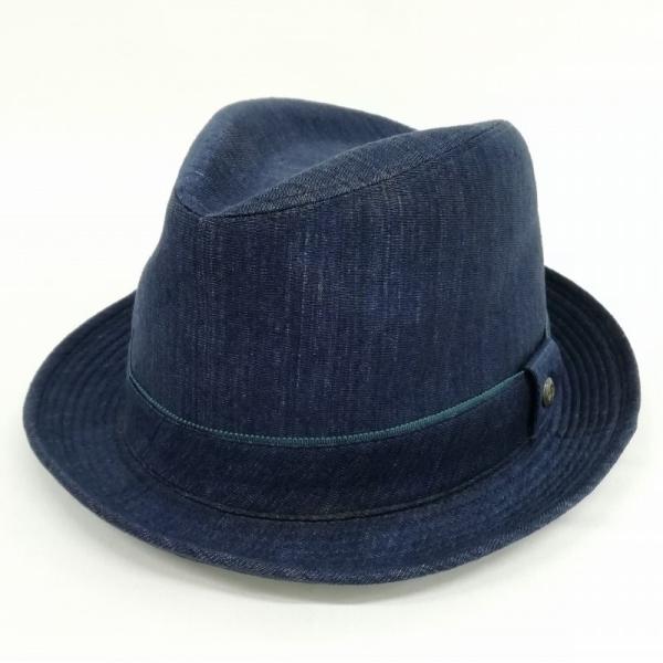 Tokio hat トーキョーハット 中折れハット リネン 麻 LL 59.5cm ネイビー メンズ