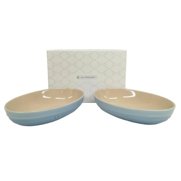 LE CREUSET ル クルーゼ オーバル ボウル 23cm 鉢 皿 2個セット ブルー系