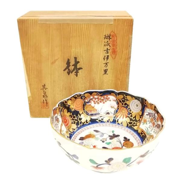 其泉作 美術有田焼 琳派古伊万里 鉢 盛皿 共箱あり