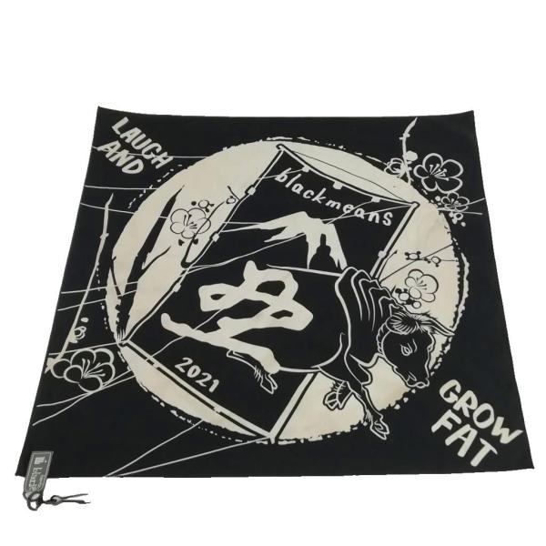 ブラックミーンズ blackmeans 2021丑年 LAUGH AND GROW FAT バンダナ...