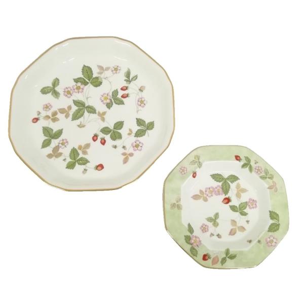 ウェッジウッド WEDGWOOD ワイルドストロベリー Wild Strawberry 八角 プレー...