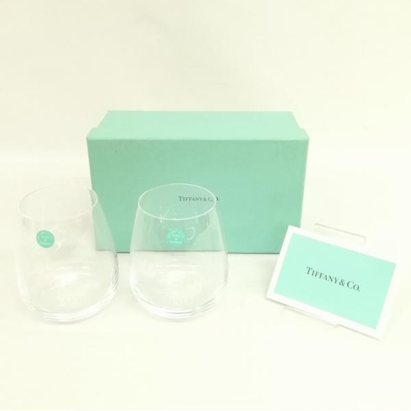 ティファニー TIFFANY &amp; CO. 2客 ペア グラス タンブラー クリスタル ロゴあり