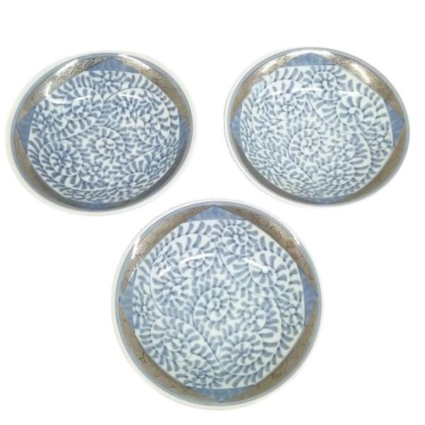 有田焼 光峰 染付蛸唐草 15cm 浅鉢 中皿 小皿 和食器 3枚セット