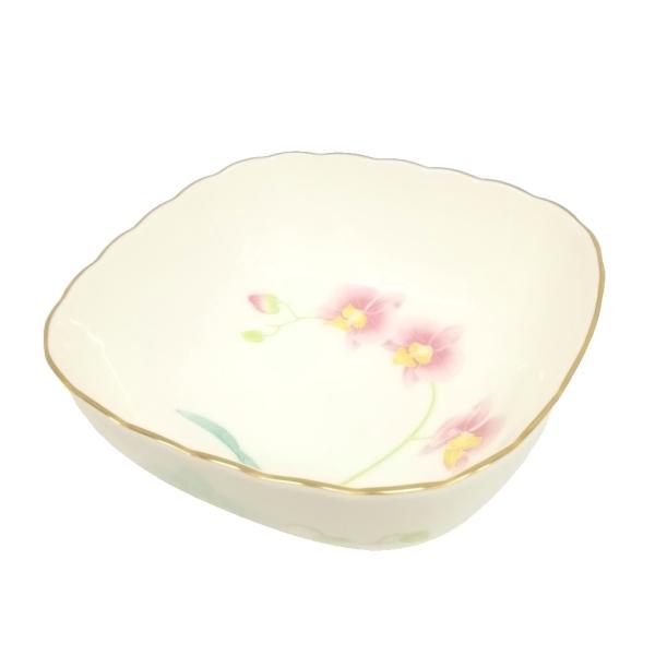 香蘭社 胡蝶蘭 深鉢 皿 ボウル 和食器 陶器 18.5cm 美品