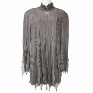 イタリヤ 伊太利屋 GK 大きいサイズ ストライプジャガードカットソー 長袖 ラインストーン ハイネ...