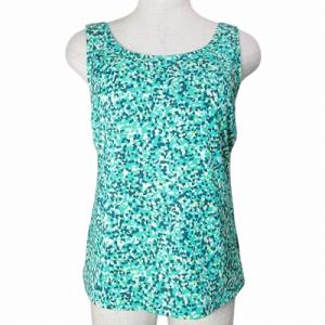 エルエルビーン L.L.BEAN 美品 タンクトップ ナイロンストレッチ トップス 総柄 4REG ...