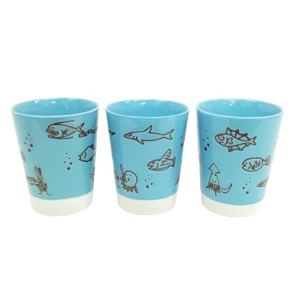 スピッツ メンバーイラストカップ タンブラー 湯呑 マグカップ 3個 3客セット ゴースカvol.3