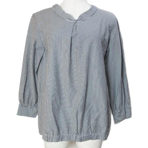 エニィスィス エニシス 美品 シルケットジャージーストライプ ブラウス カットソー ウォッシャブル ...