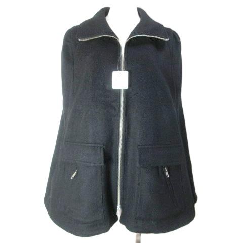 未使用品 ジョイアス Joias タグ付き アンゴラポンチョ コート ジップアップ 1 S相当 黒 ...