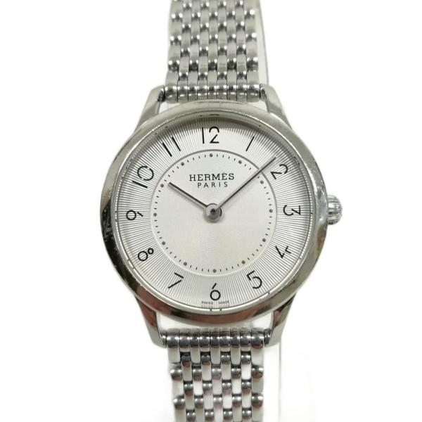 エルメス HERMES スリム ドゥ エルメス CA2.110 クオーツ 腕時計 替えレザーベルト2...