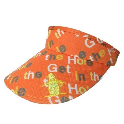 マンシングウェア MUNSINGWEAR サンバイザー 帽子 ゴルフウェア 総柄 刺? フリーサイズ...