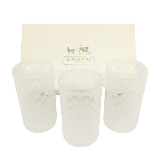 コーチ COACH シグネチャー グラス コップ 3客 セット