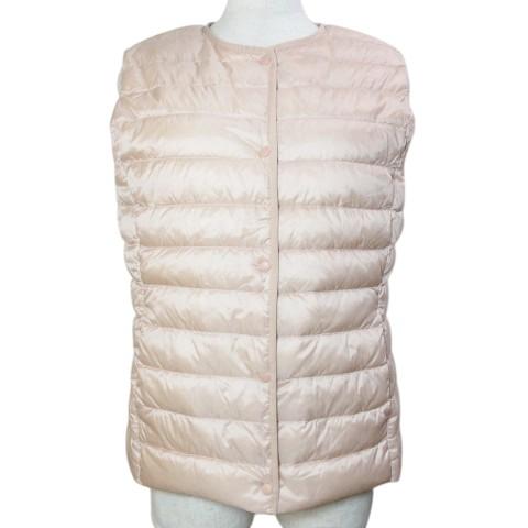 ユニクロ UNIQLO ウルトラライトダウンコンパクトベスト ナイロン 2WAYカラー  L ピンク...