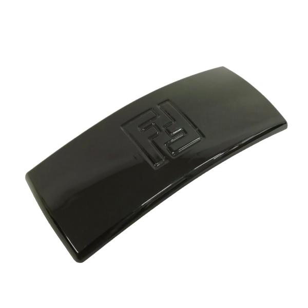 フェンディ FENDI ズッカ ロゴ スクエア バレッタ ヘアアクセサリー ブラック レディース