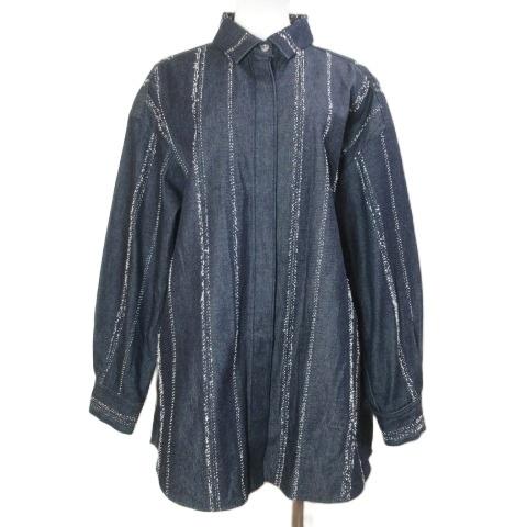 アメリヴィンテージ 美品 NEEDLE STRIPE DENIM SHIRT ニードル ストライプ ...