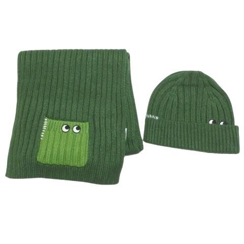 ユニクロ アニヤハインドマーチ タグ付き有り美品 23AW ヒートテック ニットマフラー ニットビー...