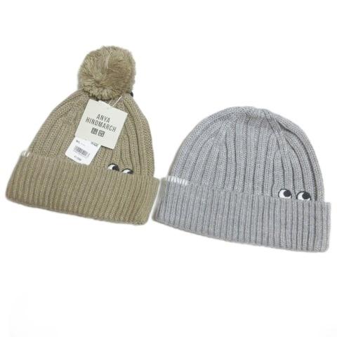 ユニクロ アニヤハインドマーチ タグ付き有り 23AW 美品 ヒートテック ニットキャップ ビーニー...