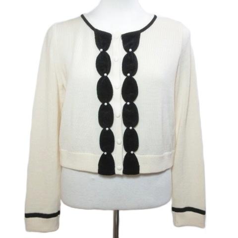 ルネ Rene ベーシック basic 20AW ニットカーディガン フェイクパール 長袖 ウール ...