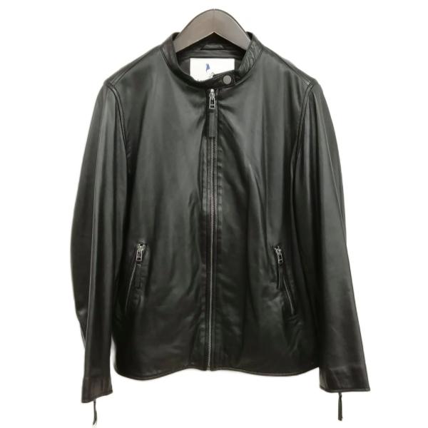 ロンドンデニム London Denim ラムレザー シングル ライダース ジャケット ブルゾン 1...