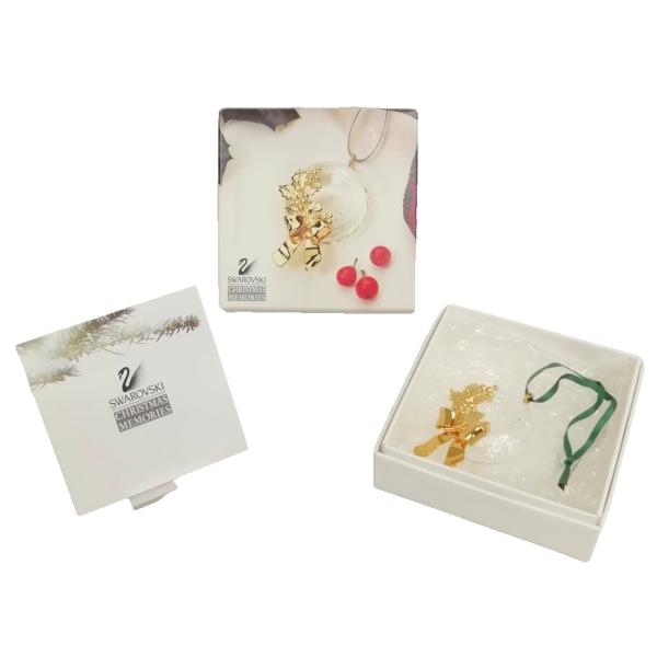 スワロフスキー SWAROVSKI クリスマス オーナメント リース クリスタル 美品