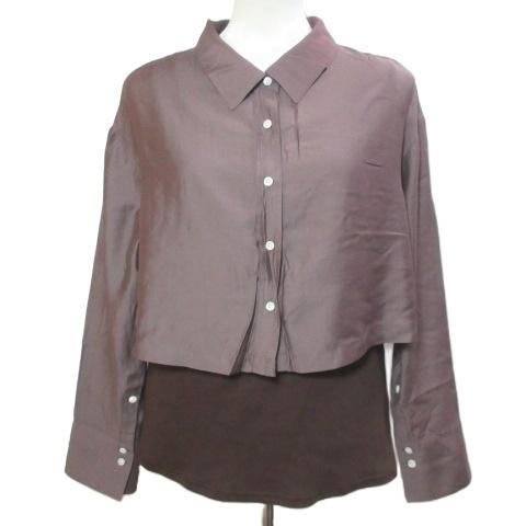 ストラ Stola. 美品 ショート丈シャツ タンクトップ セット 長袖 スリットスリーブ 38 M...