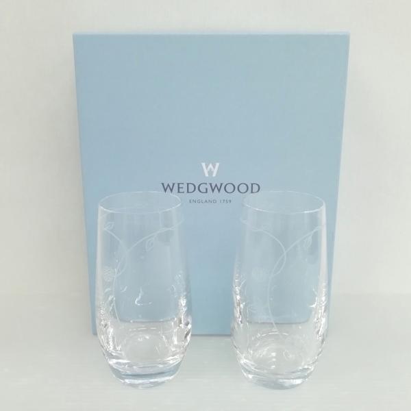 ウェッジウッド WEDGWOOD ワイルドストロベリー ペア グラス タンブラー クリスタル 2客