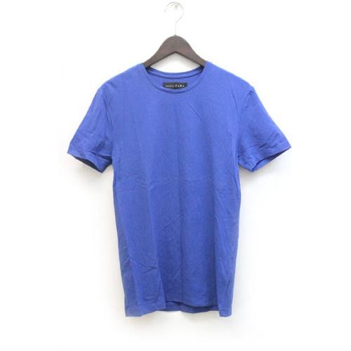ザラ ZARA Tシャツ カットソー 無地 シンプル 半袖 M 青 ブルー /Z メンズ