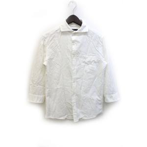 シップス SHIPS シャツ シンプル ホリゾンタルカラー 七分袖 S 白 ホワイト /Z メンズ｜vectorpremium