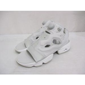 【中古】リーボック Reebok 極美品 INSTAPUMP FURY DV9697 インスタポンポフューリー サンダル スポサン 25cm グレー 靴 シューズ メンズ レディース
