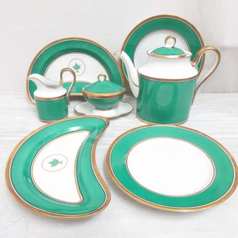 リチャードジノリ Richard Ginori インペログリーン 5種7点セット ティーポット クリ...