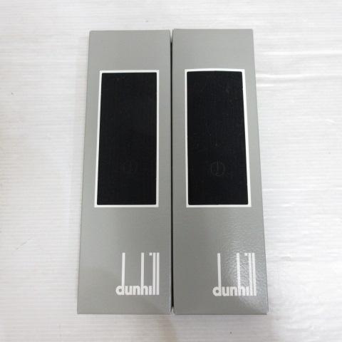 未使用品 ダンヒル dunhill 靴下 ソックス 2足 2点 セット 25cm 黒 ブラック リブ...