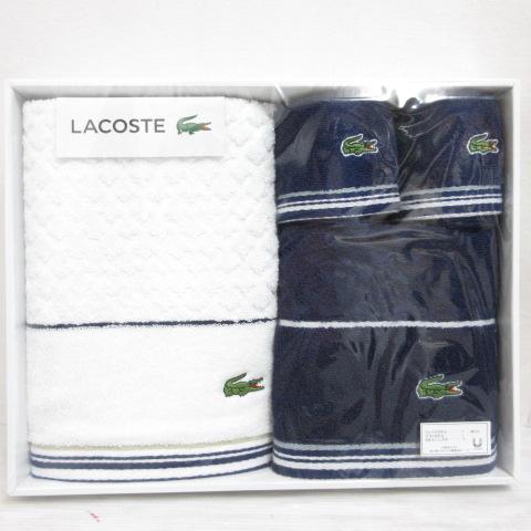 未使用品 ラコステ LACOSTE ギフトタオル 4枚セット フェイスタオル ゲストタオル タオルハ...