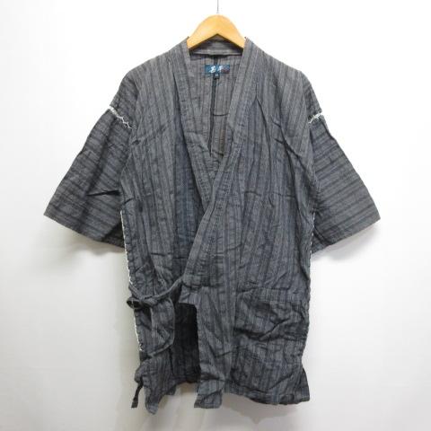 甚平 トップス M グレー 夏用 和服 メンズ
