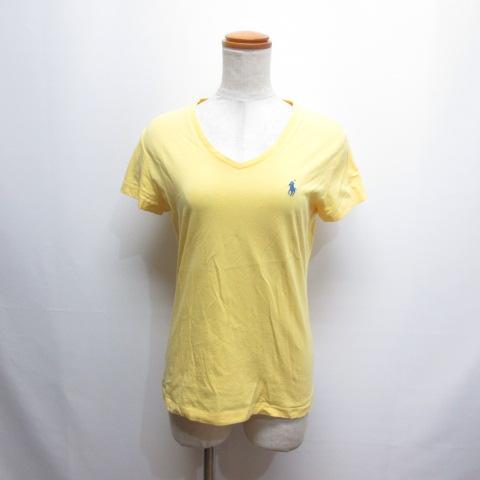 ラルフローレン RALPH LAUREN SPORT 半袖 Vネック Tシャツ S 黄 イエロー ポ...