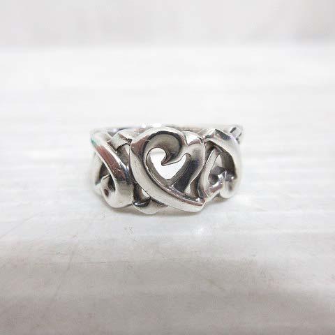 ティファニー TIFFANY &amp; CO. トリプルラビングハート リング 指輪 7号 Ag925 シ...