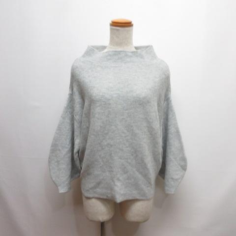 シーモシェリー she mo shelly ボリュームスリーブ ハイネック ニット プルオーバー グ...