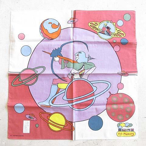 未使用品 キャピタル kapital no nukes バンダナ ハンカチ ピーターマックス イラス...