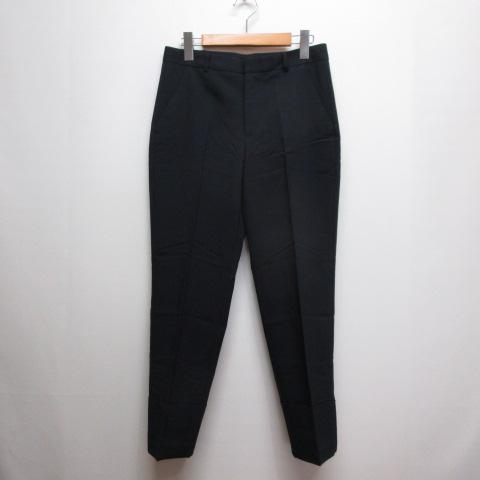 ザラ ベーシック ZARA BASIC 美品 ロールアップ テーパード パンツ XS 濃紺 ネイビー...