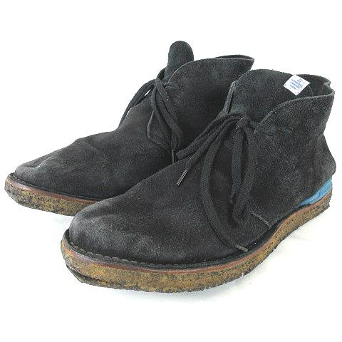 ビズビム VISVIM ISDT BOOTS-FOLK スエード デザートブーツ 靴 黒 ブラック ...