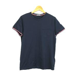 モンクレール MONCLER D10918019800 8390Y MAGLIA T-SHIRT ロゴ ワッペン 半袖 Tシャツ 紺 ネイビー M メンズ｜vectorpremium