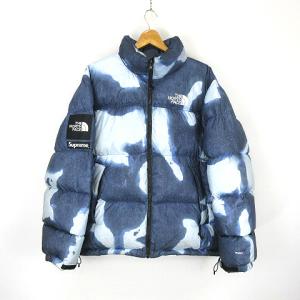 シュプリーム SUPREME 21AW THE NORTH FACE Bleached Denim Print Nuptse Jacket L ヌプシ ジャケット ダウン ☆AA★ メンズ｜vectorpremium