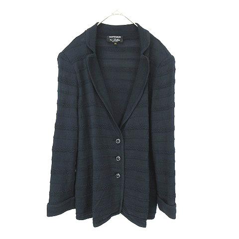 レリアン Leilian VITTORIO ニット ジャケット紺ネイビー48 レディース