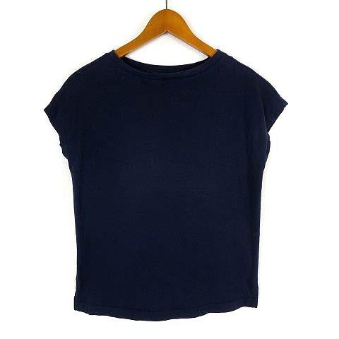 無印良品 良品計画 天竺編み フレンチスリーブ Tシャツ カットソー コットン 半袖 XS 紺 ネイ...