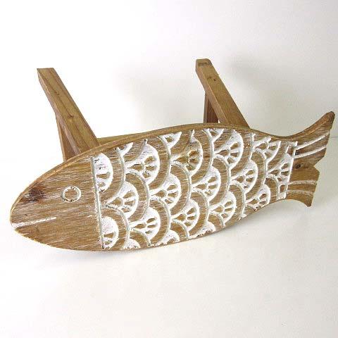 azi-azi 魚の木製テーブル アンティーク調 ミニテーブル ガーデニング ヴィンテージ加工 その...