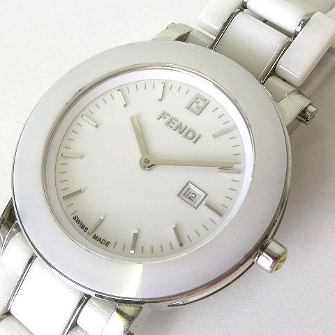 フェンディ FENDI 腕時計 オロロジ oroloji 6400G 白 ホワイト シルバー クオー...