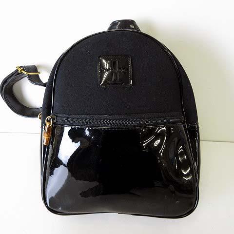 TARLAZZI ボディバッグ ワンショルダー バンブーハンドル エナメル 黒 ブラック かばん 鞄...