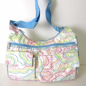 レスポートサック LesportSAC バッグ ショルダーバッグ ナイロン ハート ロゴ プリント カラフル 白 ホワイト 水色 赤 緑 かばん 鞄
