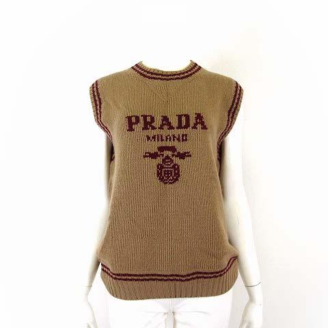 プラダ PRADA 24AW ウール カシミヤ ニット ベスト ノースリーブ セーター P29B29...