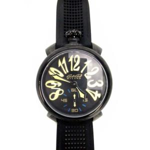 【中古】ガガミラノ GaGa MILANO 腕時計 ウォッチ 手巻き 機械式 マヌアーレ Manuale 48mm 6062.01S ラバーベルト 限定モデル メンズ 【ベクトル 古着】