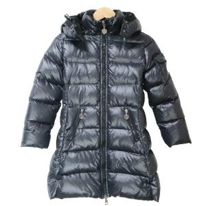 モンクレール MONCLER ダウン コート キッズ 120 女の子 6A ナイロン ジップアップ フーディー ワンポイント 黒 ブラック IBO51 X キッズ｜vectorpremium